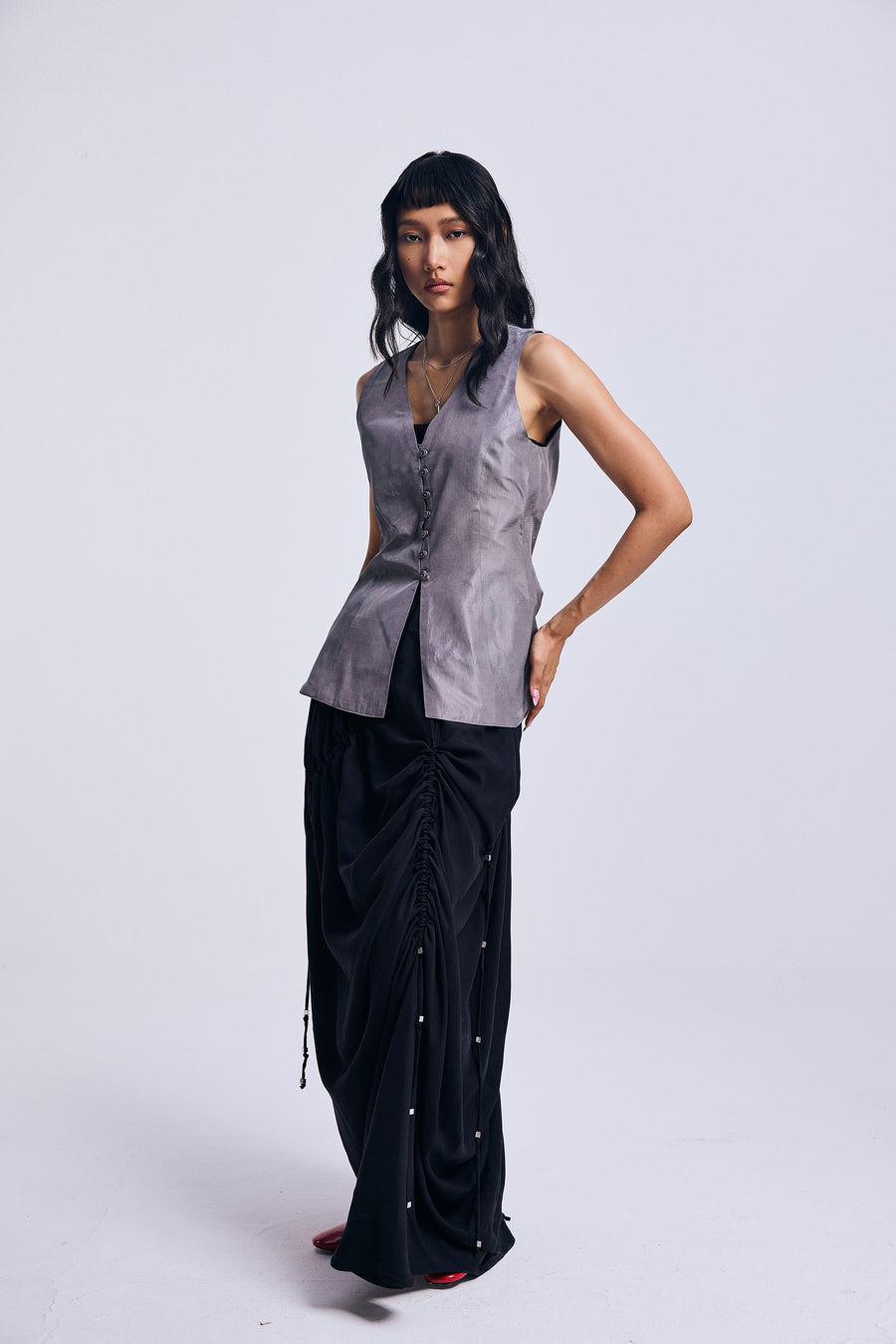 Ruched in Silence" Skirt
