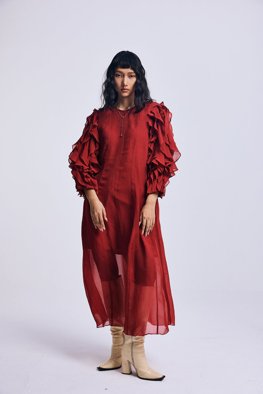 The Scarlet Fold" Dress