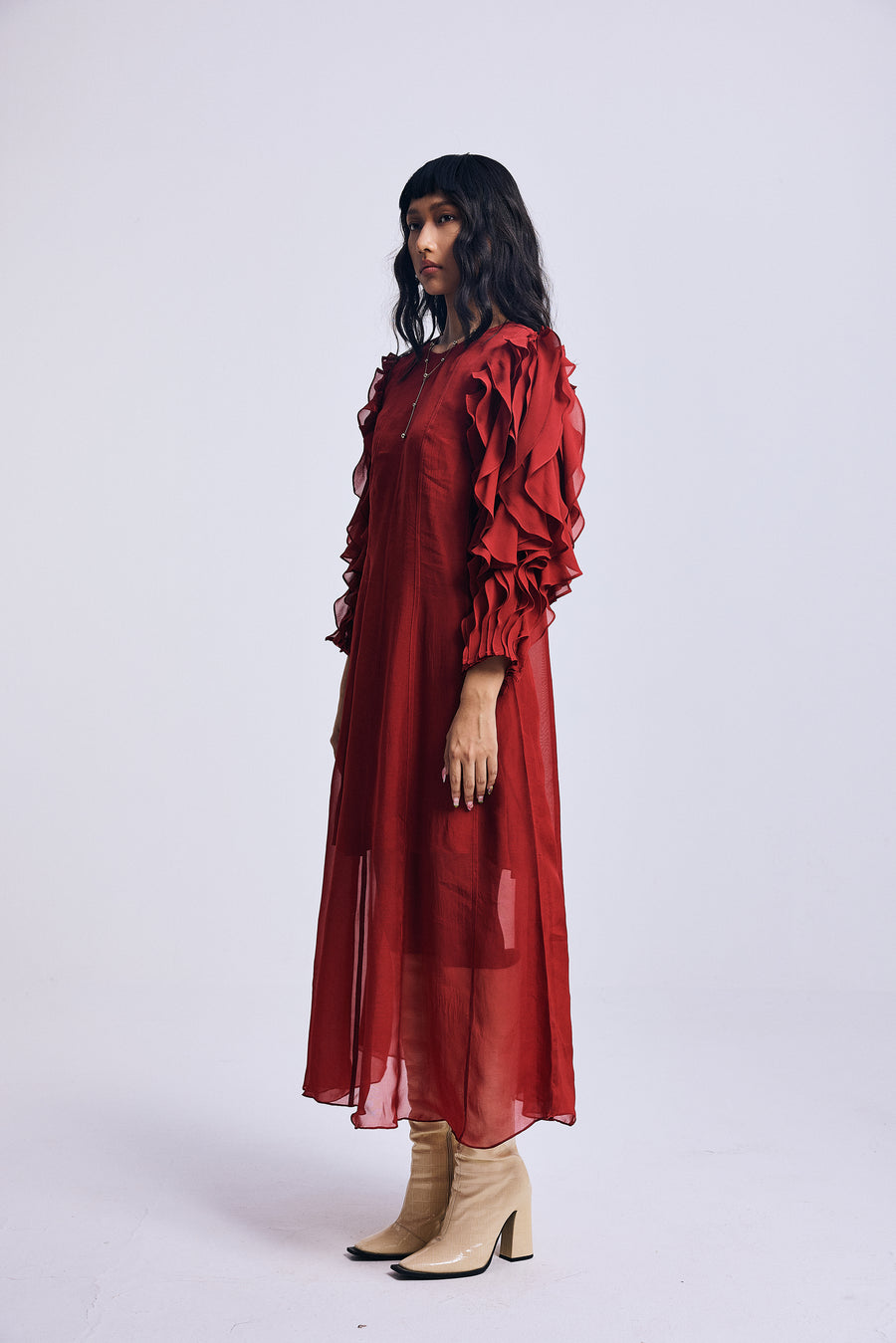 The Scarlet Fold" Dress