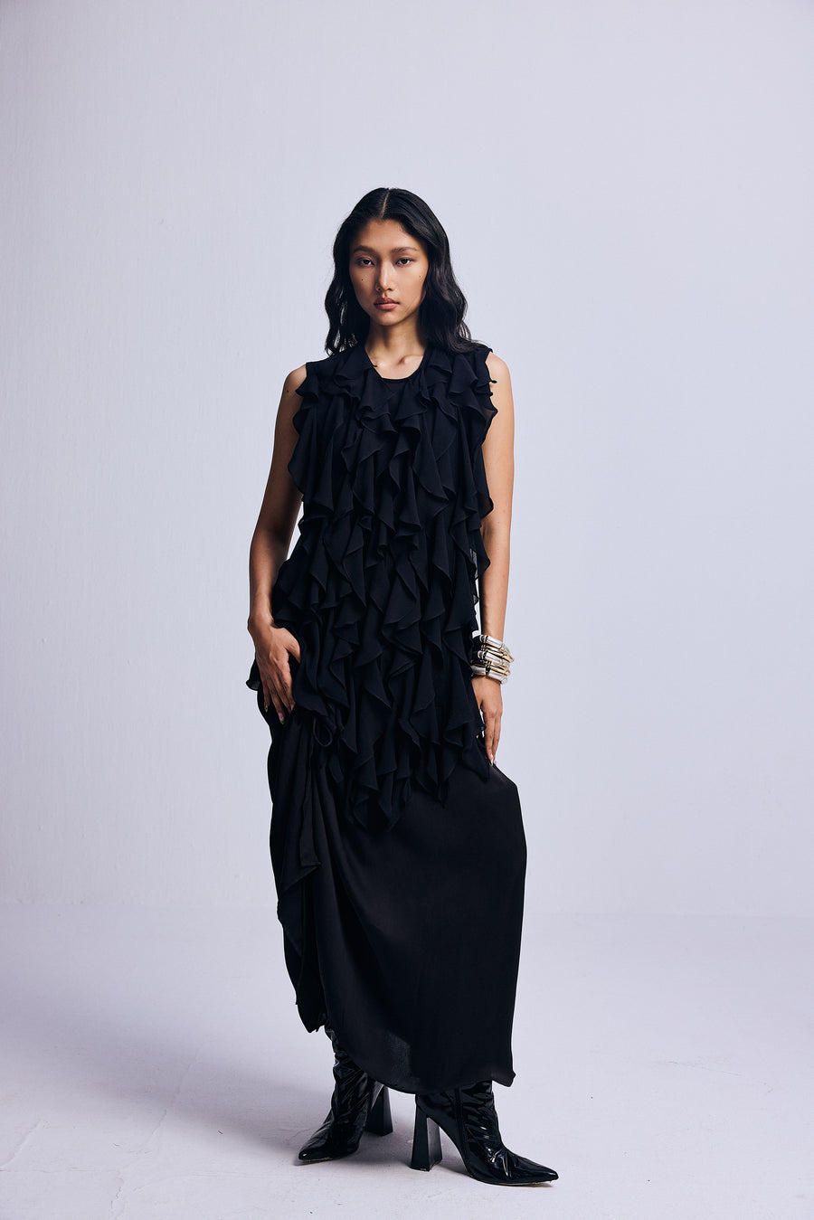 Whispered Volume" Dress