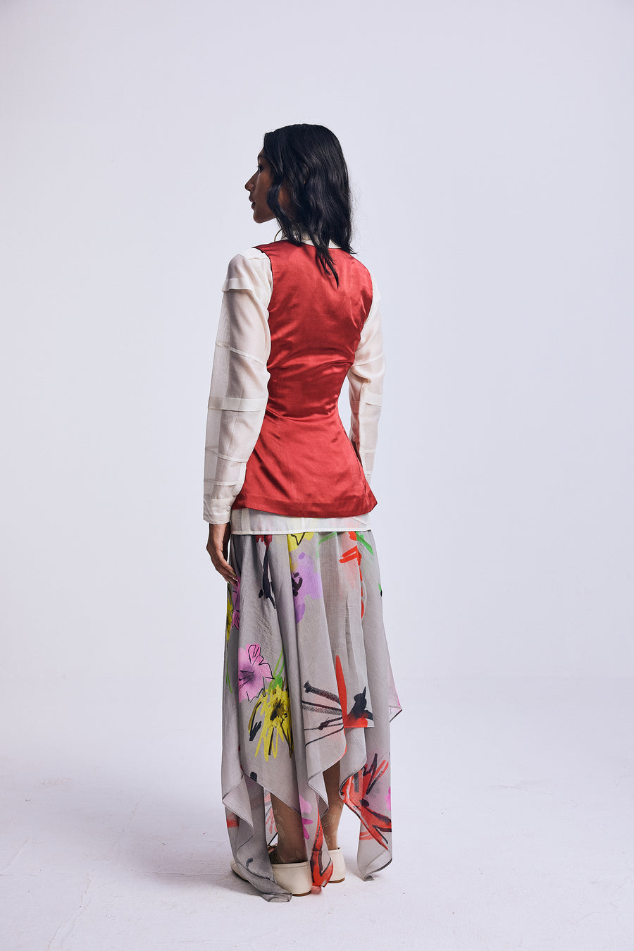 Crimson Curve" Waistcoat