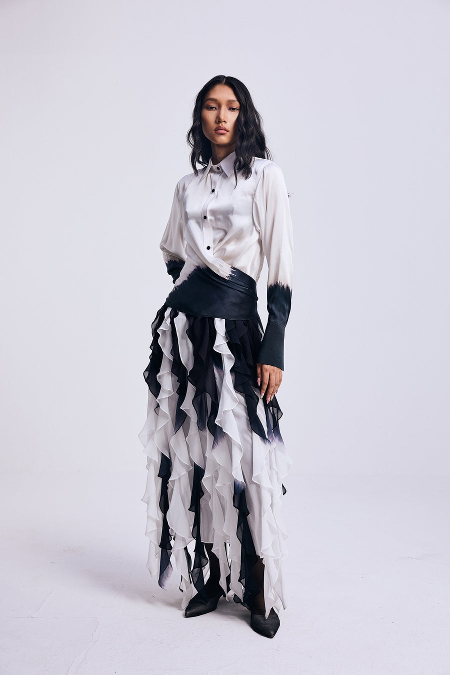 Smoke Petals" Skirt