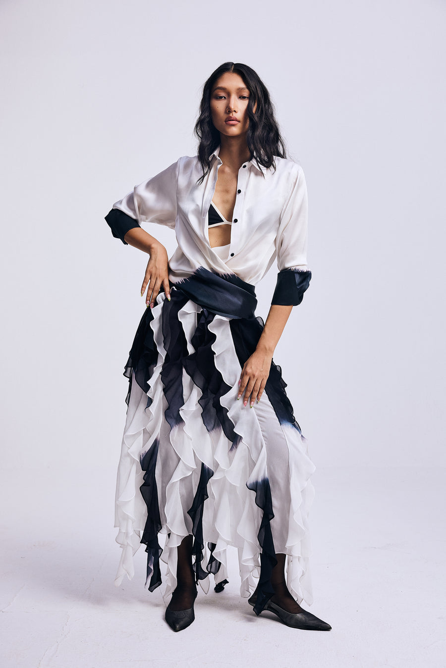 Smoke Petals" Skirt