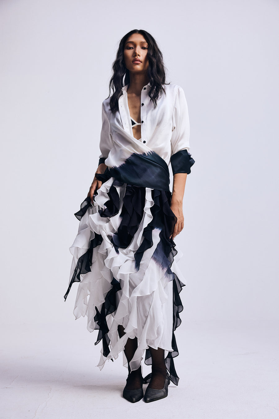 Smoke Petals" Skirt