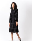 Wide Checker Dress