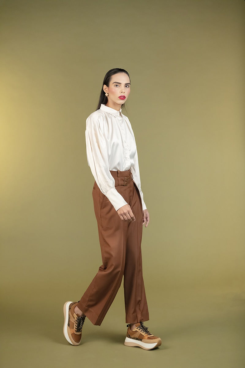Wide Brown Trousers