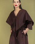 Brown Cape Dress