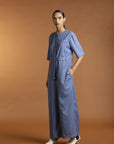 Cool Blue Asymmetric Jumpsuit