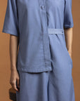 Cool Blue Asymmetric Jumpsuit