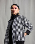 Woven Checkered Bomber