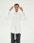 White cloud sleeve shirt