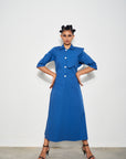 Blue Scarf Dress