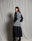 Woven Multi-Checkered Cutsleeve Jacket