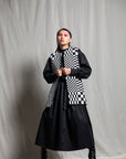 Woven Multi-Checkered Cutsleeve Jacket